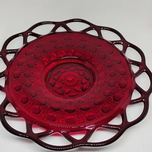 Ruby Red Imperial Glass Plate